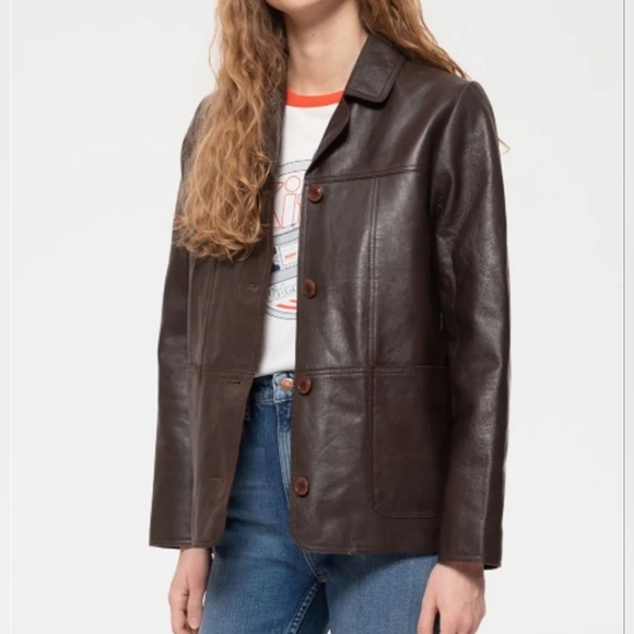 Nudie Jeans 100% leather blazer jacket - Picture 1 of 7